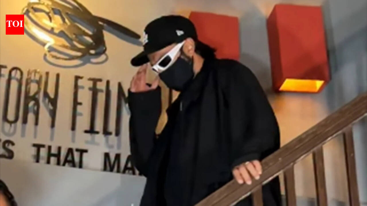 Ranveer Singh hides his new look during visit to Hansal Mehta's office
