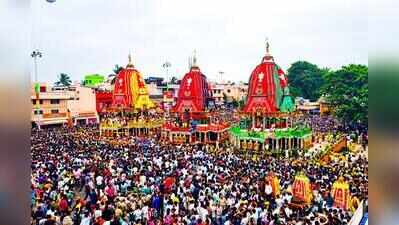 The chariots of Jagannath, Balabhadra & Subhadra finally reach Gundicha Temple