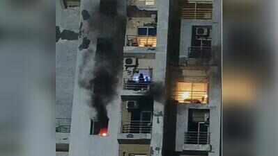 AC short circuit sparks fire in seventh-floor flat of Noida condo