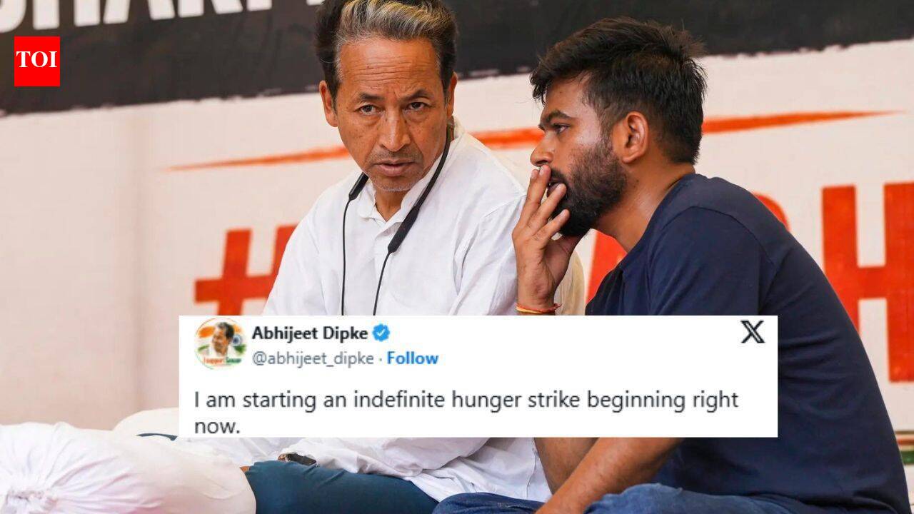 CJP's Dipke announces indefinite hunger strike after Wangchuk removed from Jantar Mantar