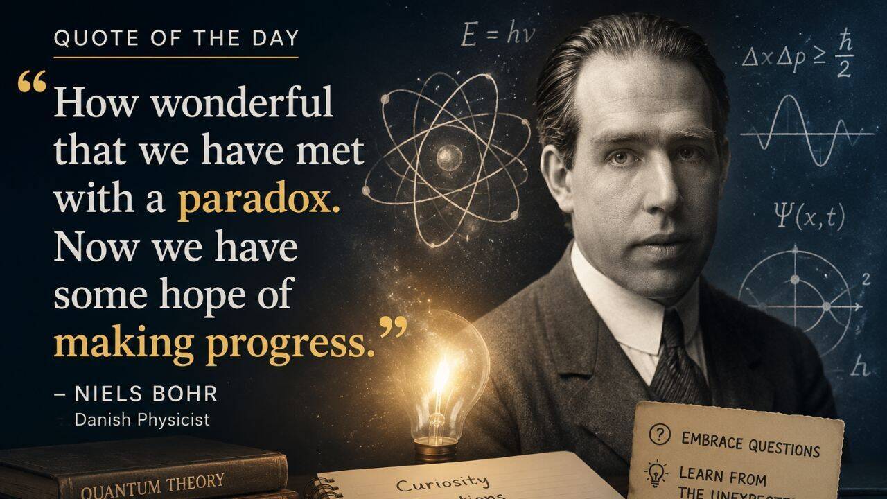 Quote of the day by Niels Bohr: 