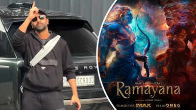 'Ramayana' stars Ranbir Kapoor, Sai Pallavi, Sunny Deol and Kunal Kapoor SPOTTED at airport ahead of grand Bharat Mandapam event