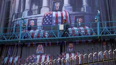  Iran displays giant billboard with Donald, Melania and Trump children in coffins