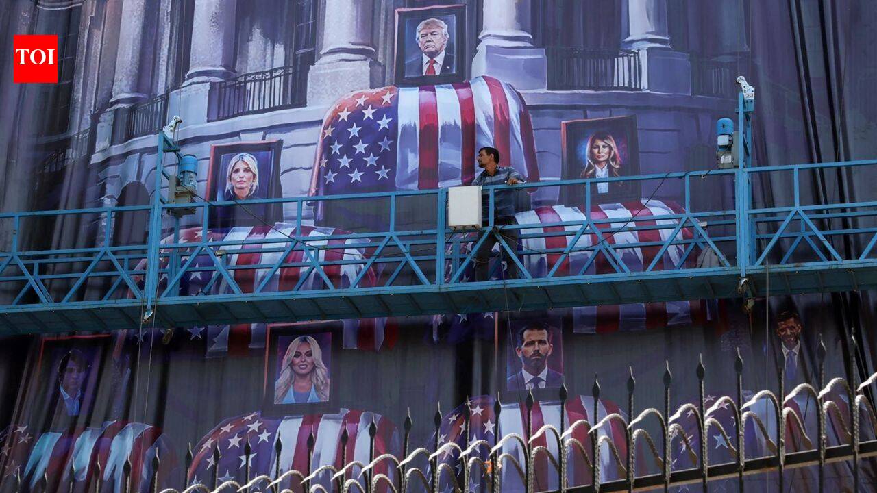 'Blood for blood': Iran displays giant billboard with Donald, Melania and Trump children in coffins