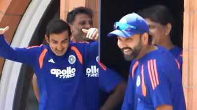 Watch: Rohit Sharma shares a laugh with Gautam Gambhir at Lord's balcony ahead of ODI decider against England