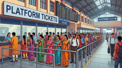 2 lakh drop in Bengaluru platform ticket sales year on year
