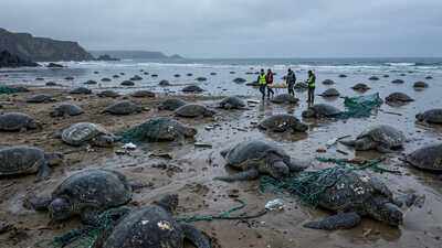 Nearly 150 turtles washed ashore on a Canadian lake, but scientists found the real killer hiding in a brutal winter