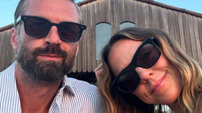 Sporty hottie Melanie Chisholm wears Victoria Beckham gown to marry Australian model Chris Dingwall