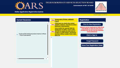 DSSSB opens new application window for DASS II 2009 applicants for 606 ASO vacancies; apply here