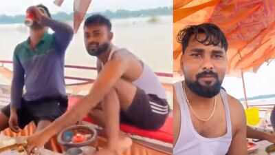 3 detained after viral video shows men drinking alcohol, eating mutton on boat in Ayodhya