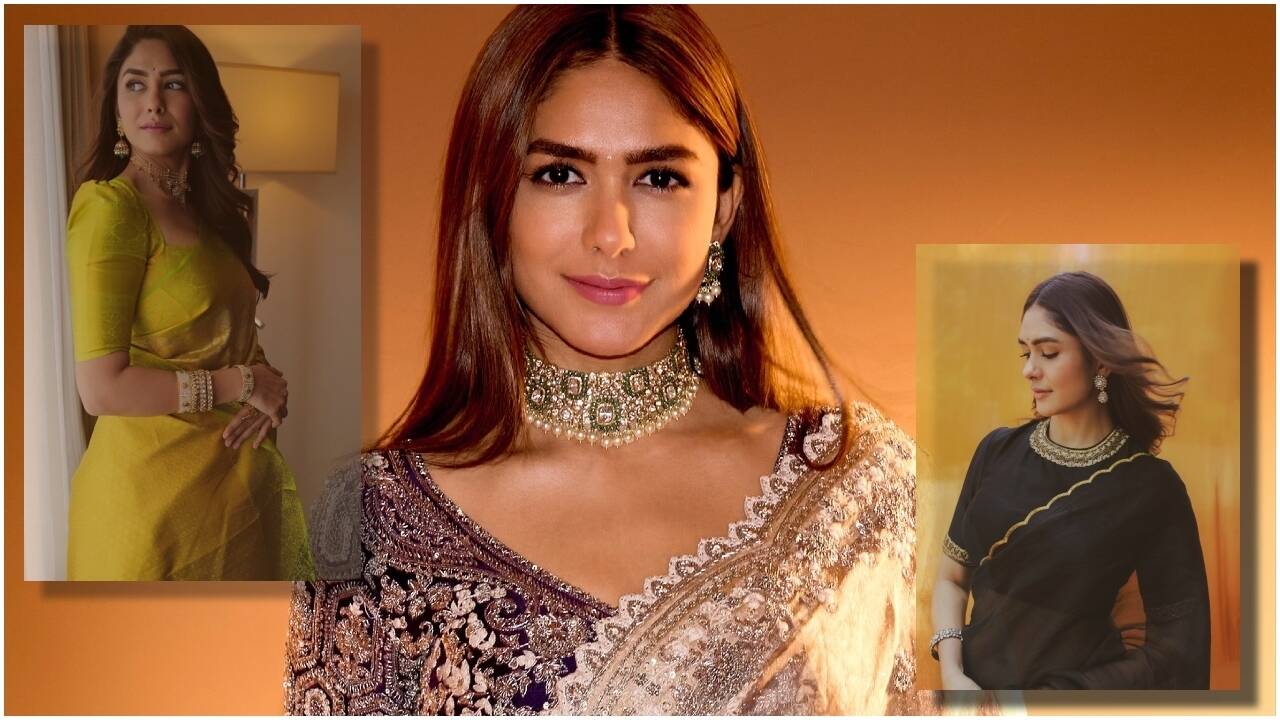 6 Times Mrunal Thakur made a style statement with her saree looks: From heritage silk to sheer drama