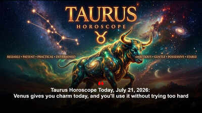 Taurus Horoscope Today, July 21, 2026: Venus gives you charm today, and you'll use it without trying too hard