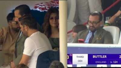 Saif Ali Khan, Taimur spotted with MS Dhoni, Sakshi Dhoni, Kriti Sanon at Lord's as they watch India Vs Englad - Pics inside