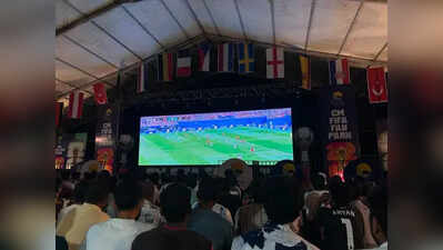 Football fans in Jaipur turn the FIFA WC final into a carnival