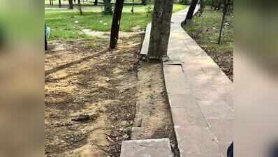 Garbage piles, broken benches: Greater Noida park lies in neglect