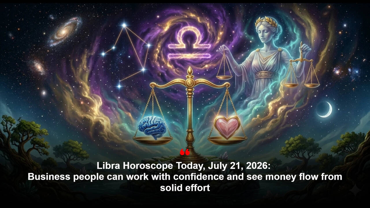 Libra Horoscope Today, July 21, 2026: Business people can work with confidence and see money flow from solid effort