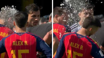 FIFA WC final: Referee's accidental spray leaves Spain's Alex Baena wearing shaving cream in hilarious final blooper