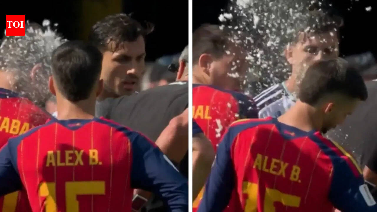 FIFA WC final: Referee's accidental spray leaves Spain's Alex Baena wearing shaving cream in hilarious final blooper