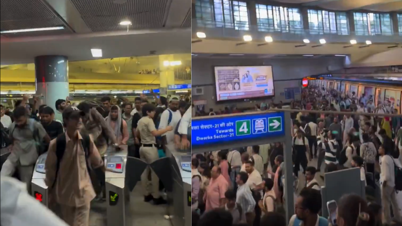 Delhi Metro meltdown: Lathi-charge, locked gates, commuters jump AMC gates as Parliament protest explodes