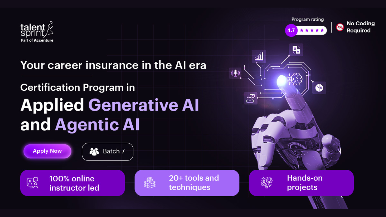 Building AI-ready careers with Applied Gen AI and Agentic AI program from TalentSprint, part of Accenture