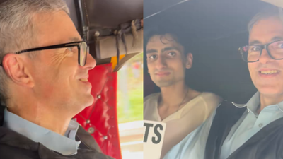 Watch: Omar Abdullah ditches car for auto-rickshaw to attend J&K statehood protest in Delhi amid Jantar Mantar chaos