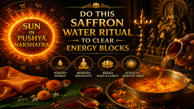 Sun In Pushya Nakshatra 2026: Do This Saffron Water Ritual To Clear Energy Blocks