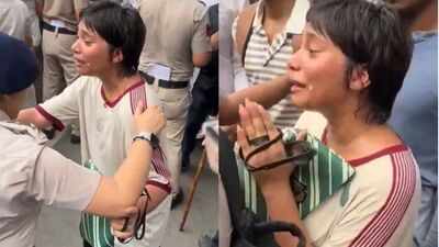 'Aren't we your children too?': Protester's plea to police during Parliament march lathi charge