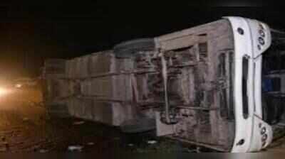 8-month-old killed, 16 hurt as bus overturns while avoiding cow