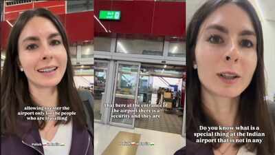 A foreign tourist explains the difference between Indian and other international airports, "They are allowing people to enter who are..."