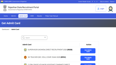Rajasthan Mahila Supervisor admit card 2026 released at recruitment.rajasthan.gov.in: Direct link to download hall tickets
