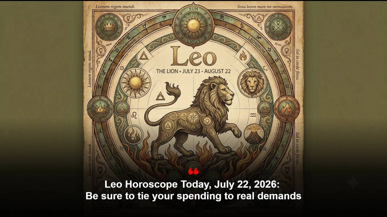 Leo Horoscope Today, July 22, 2026: Be sure to tie your spending to real demands