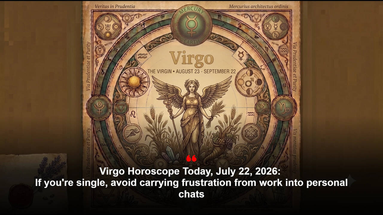 Virgo Horoscope Today, July 22, 2026: If you're single, avoid carrying frustration from work into personal chats