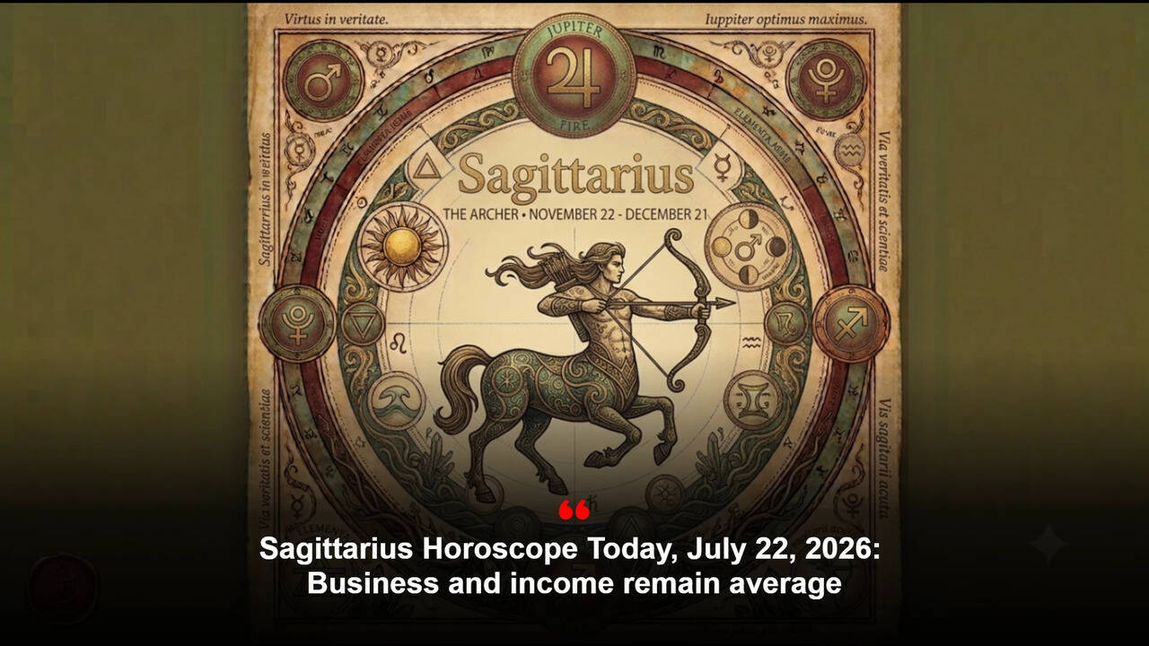 Sagittarius Horoscope Today, July 22, 2026: Business and income remain average