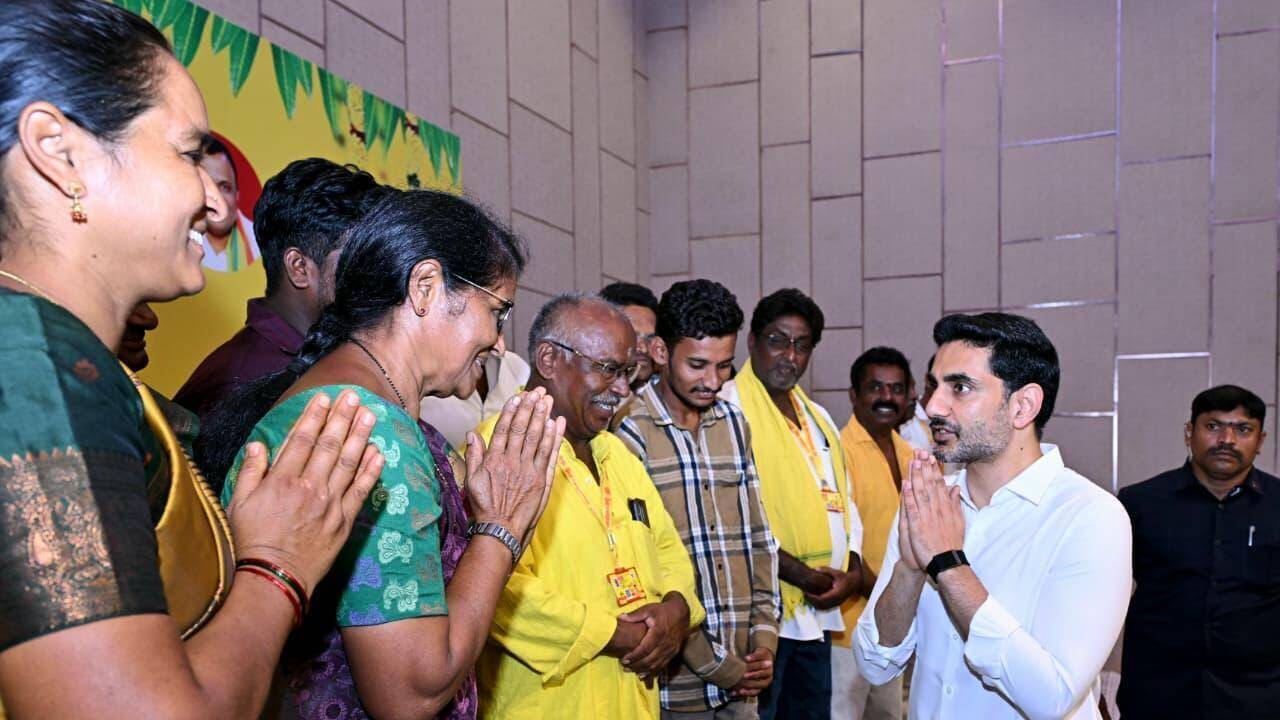 Lokesh distributes land titles to 3,000 families in Mangalagiri