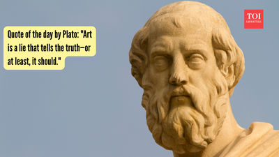 Quote of the day by Plato: "Art is a lie that tells the truth—or at least, it should."