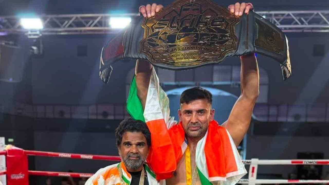 MMA fighter Sangram knocks Pakistan's Ali out in 80 seconds to win STRIKE Asia Championship title