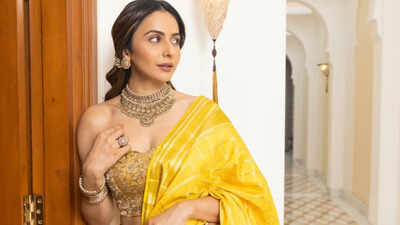 Rakul Preet Singh's yellow kanjeevaram saree worth Rs 49,000 stole the show at 'Ramayana' Pratham sankalp event