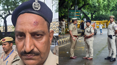 Delhi ACP injured in fresh stone-pelting near Tolstoy Marg as CJP protest continues at Jantar Mantar; security upped