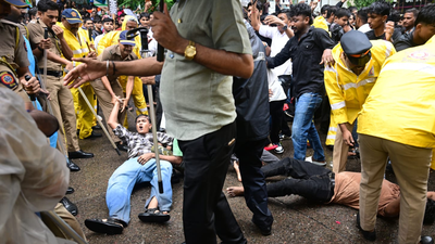 Protests rock Mumbai over NEET paper leak; Congress leaders detained, protesters dragged into police vans