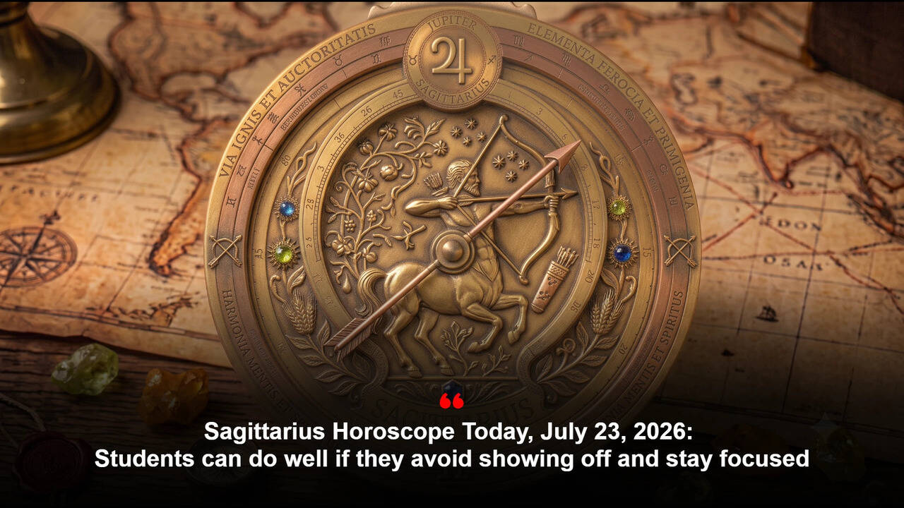 Sagittarius Horoscope Today, July 23, 2026: Students can do well if they avoid showing off and stay focused