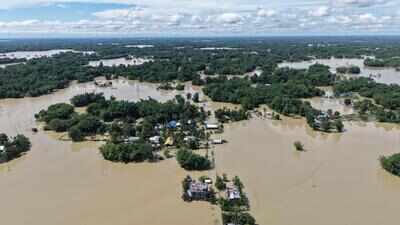 CM visits flood-ravaged upper Assam, says scale of deluge unprecedented