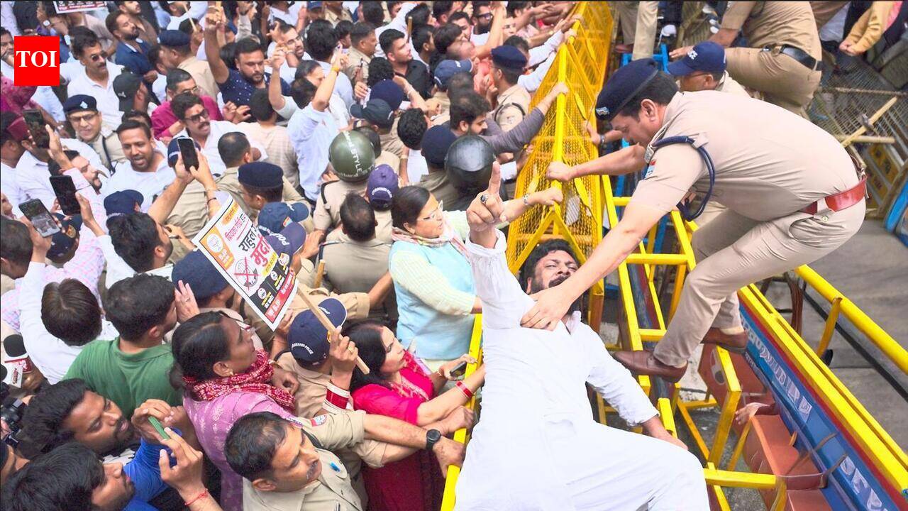 RaGa’s arrest near PM’s residence sparks Cong protest; BJP stages counter-demonstration