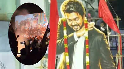 Watch: Vijay fans burst firecrackers inside packed Bengaluru theatre during 'Jana Nayagan' screening