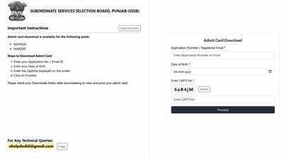 PSSSB Prison Warder Admit Card 2026 released at sssb.punjab.gov.in; Candidates can download hall tickets through email and website