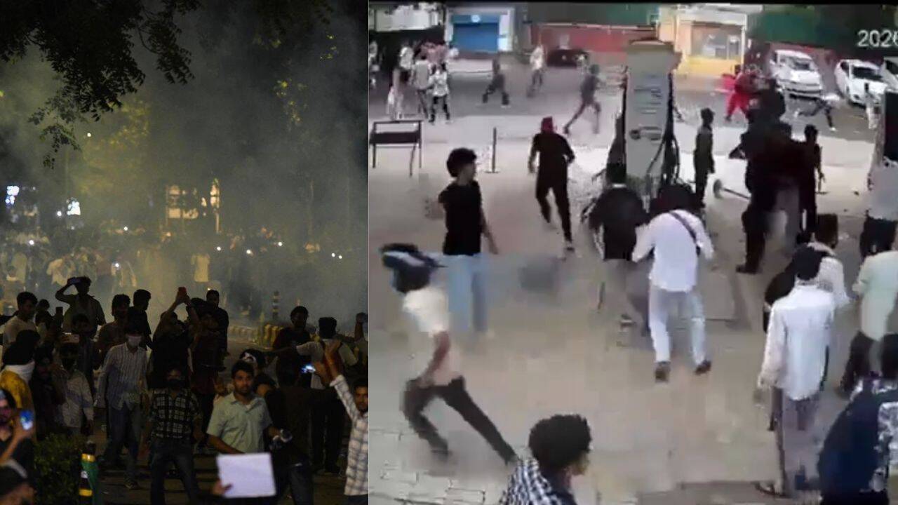 Tear gas, stones, bottles: Video shows late-night clash during CJP protest in Delhi