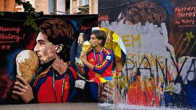 'P*** Espanya': Spain's Ferran Torres World Cup mural vandalised in Barcelona