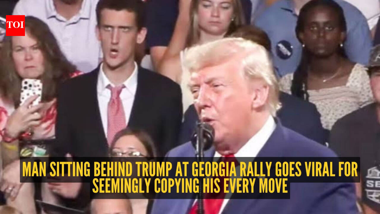 Man hilariously mocks trump's signature gestures during Georgia speech, video goes viral
