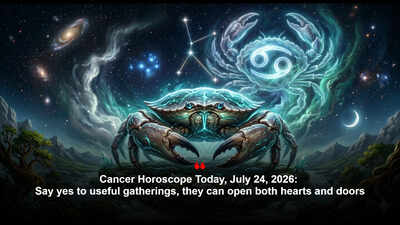 Cancer Horoscope Today, July 24, 2026: Say yes to useful gatherings, they can open both hearts and doors