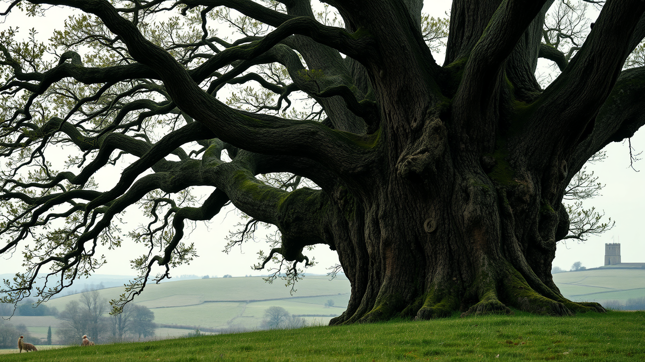 Oak tree which survived World War II bomber crash, competing for Tree of the Year