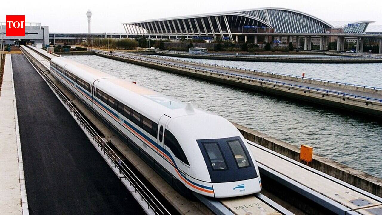 China unveiled a 600-km-per-hour maglev train prototype that uses magnetic levitation instead of wheel-to-rail contact, fast enough to cut a five-hour journey down to two and a half hours